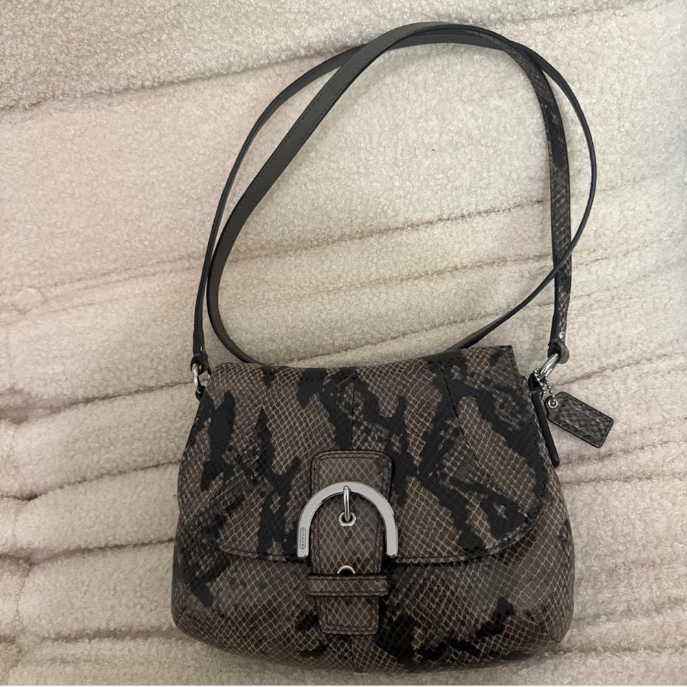 Coach Black and Brown Crossbody Bag